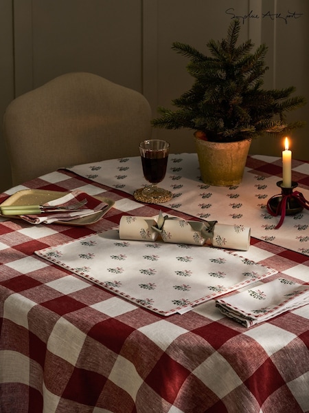 Sophie Allport Mistletoe Embroidered Placemats Set of 2 (W99178) | € 37