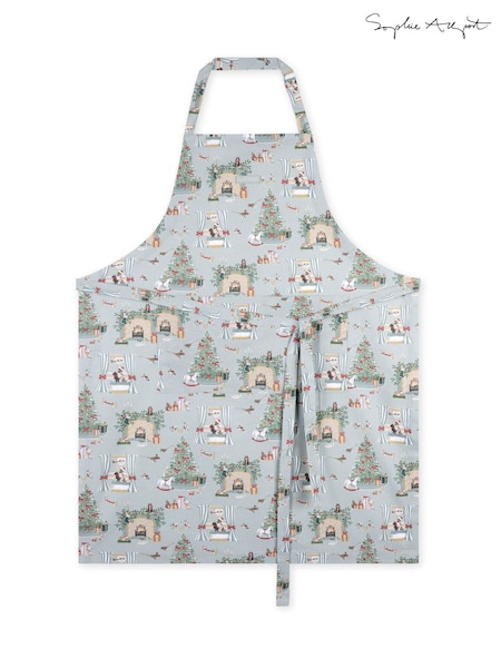 Sophie Allport Grey Blue Cosy Christmas Apron (W99180) | €37