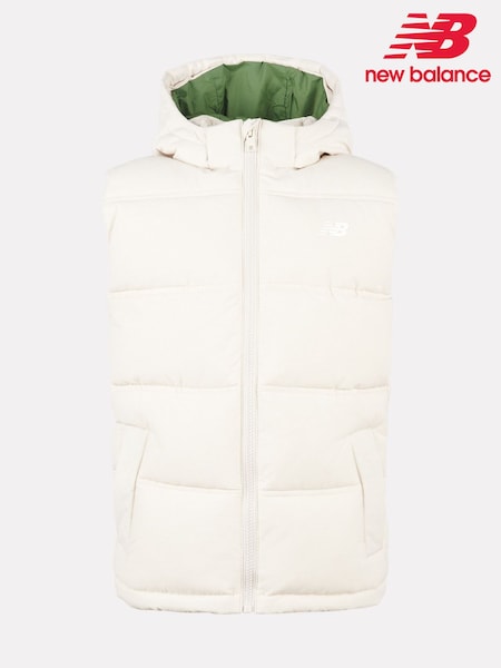 New Balance Brown Baffle Hooded Puffer Vest (W99259) | €105 - €126