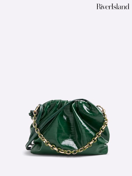 River Island Green Ruched Cross-Body Bag (W99291) | €45