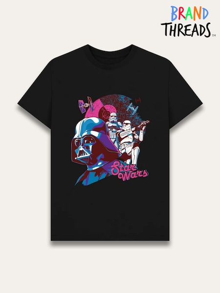 Brand Threads Black Star Wars Logo T-Shirt (W99376) | 119 QAR