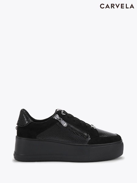 Carvela Black Lace Up Trainers (W99483) | €113