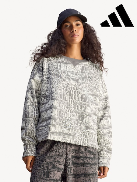 adidas Stella McCartney Loose Snake Print Sweatshirt (W99510) | R$ 1.085