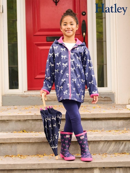 Hatley Blue Foil Bows Rain Jacket (W99539) | €56