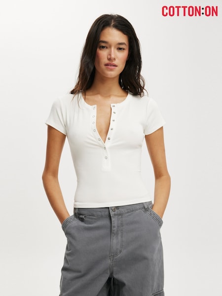 Cotton On White Hold Me Long Sleeve Top (W99565) | AED111