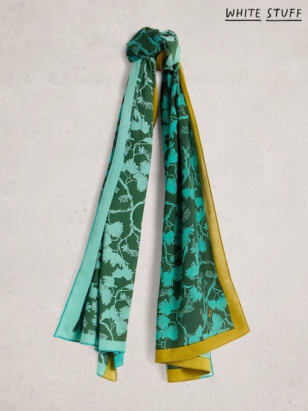 White Stuff Green Sophie Printed Scarf (W99598) | R$ 245