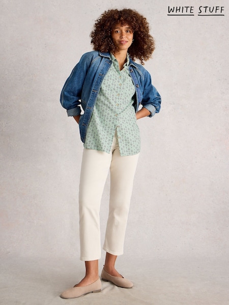 White Stuff Green Sophie Longline Shirt (W99602) | €78