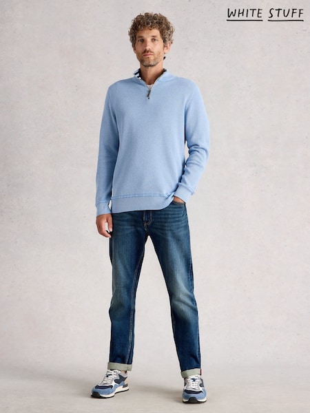White Stuff Blue Attadale Funnel Neck Jumper (W99618) | AZN 138