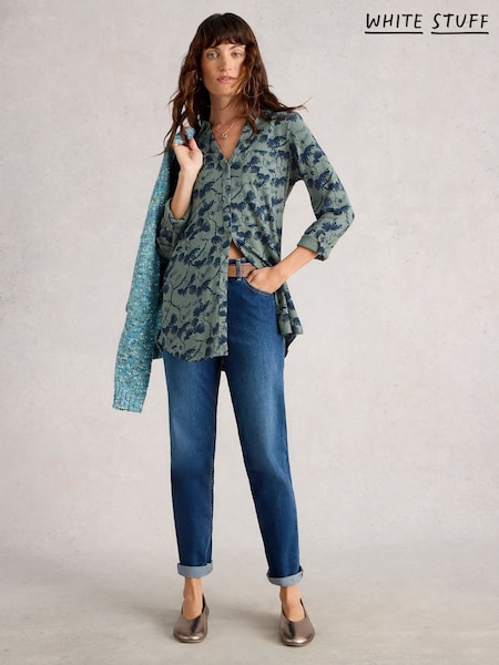 White Stuff Green Annie Longline Shirt (W99657) | €62