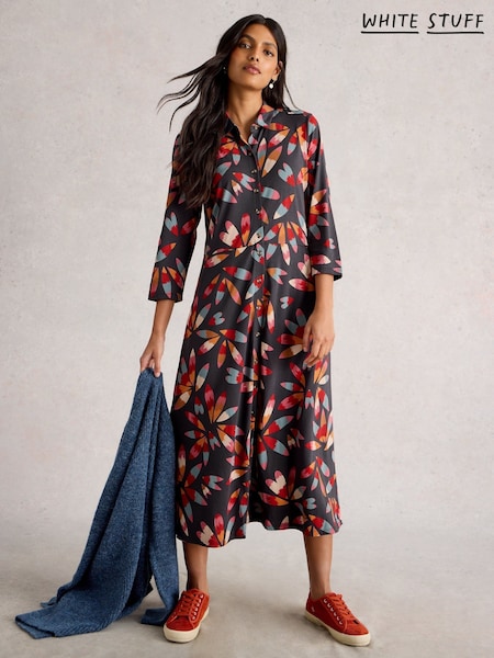 White Stuff Grey Rua Jersey Shirt Dress (W99662) | 376 QAR