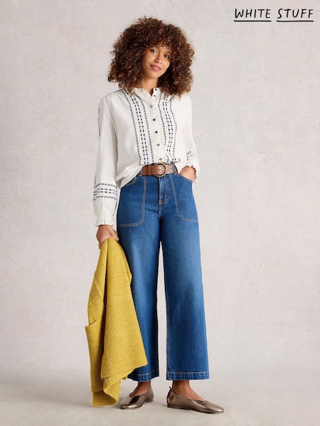 White Stuff Naomi Embroidered Shirt (W99671) | R$ 740