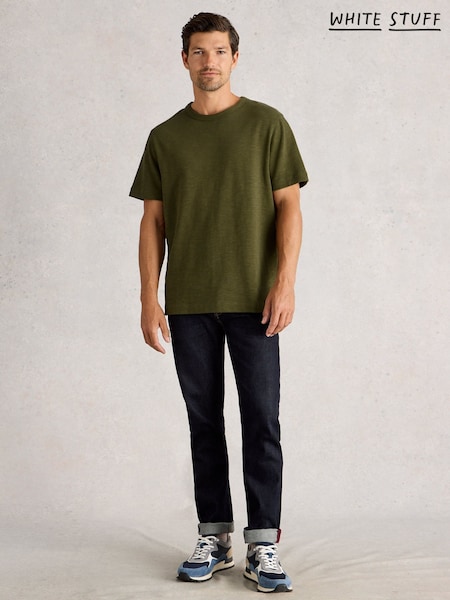 White Stuff Green Harrington Heavy Weight T-Shirt (W99722) | 185 QAR