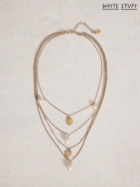 White Stuff Gold Tone Harper Multi Layer Necklace (W99723) | €43