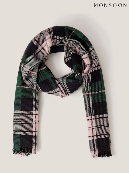 Monsoon Pink Sarah Check Scarf (W99922) | R$ 285