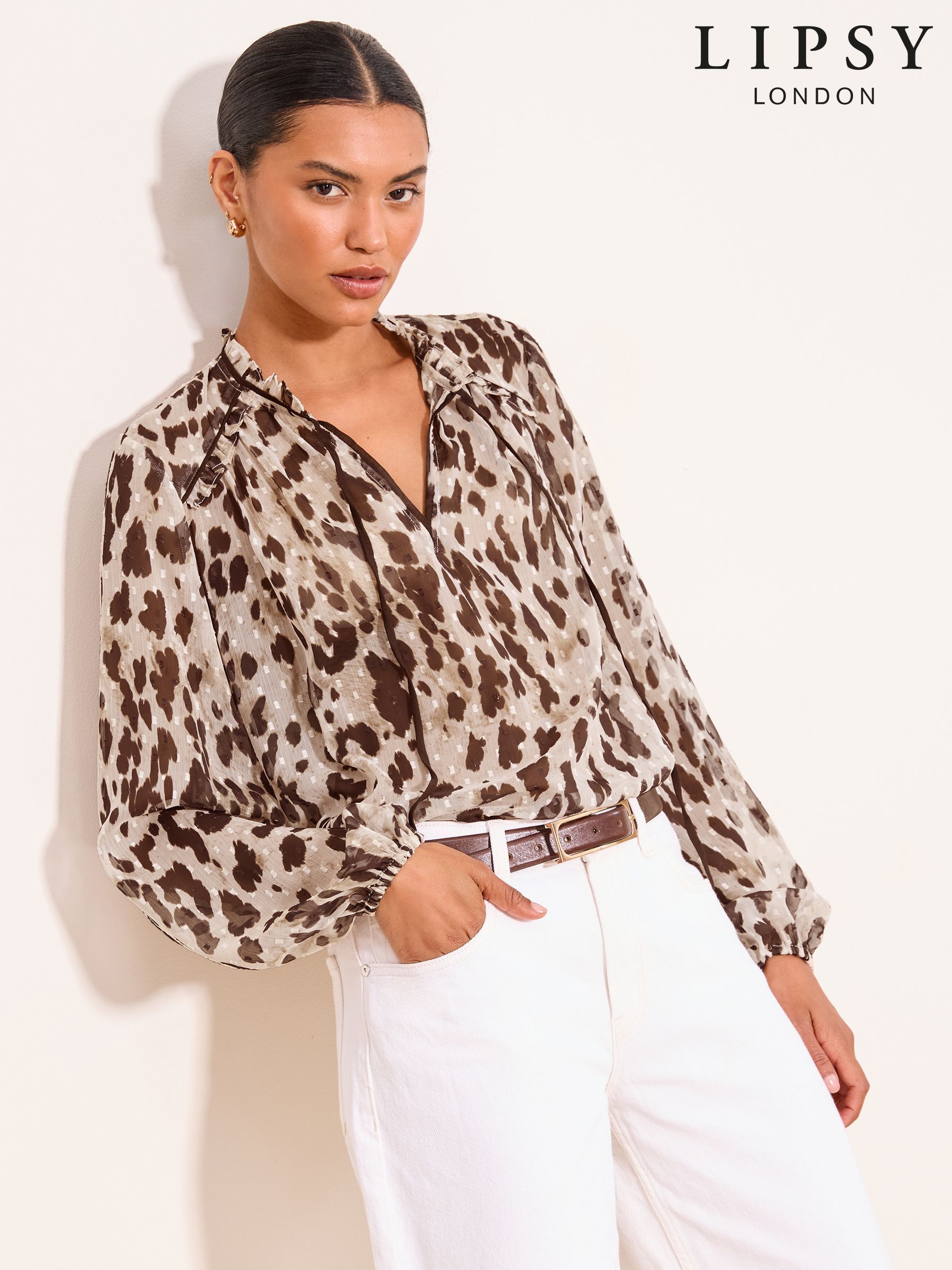 Buy Women's Tops Animal Print Long Sleeve Online | Next South Africa