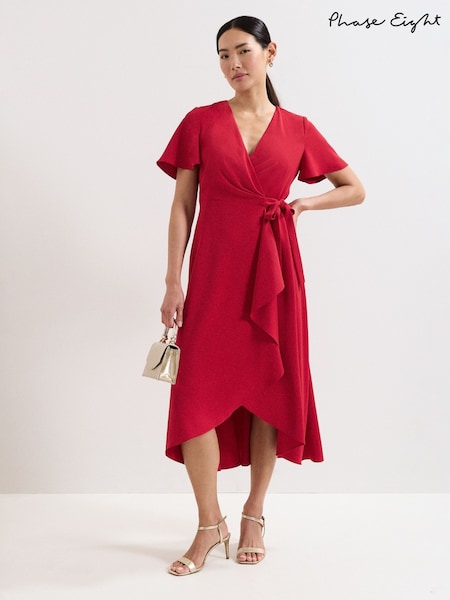 Phase Eight Red Julissa Wrap Dress (Y00031) | €164