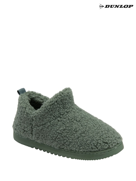 Dunlop Green Faux Fur Full Slippers (Y00085) | €29