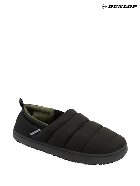Dunlop Black Nylon Full Slippers (Y00102) | €29