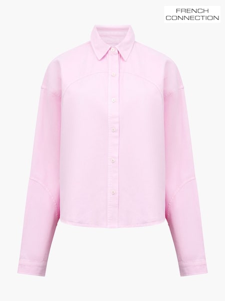 French Connection Pink Dana Denim Seamed Shirt (Y00108) | €95