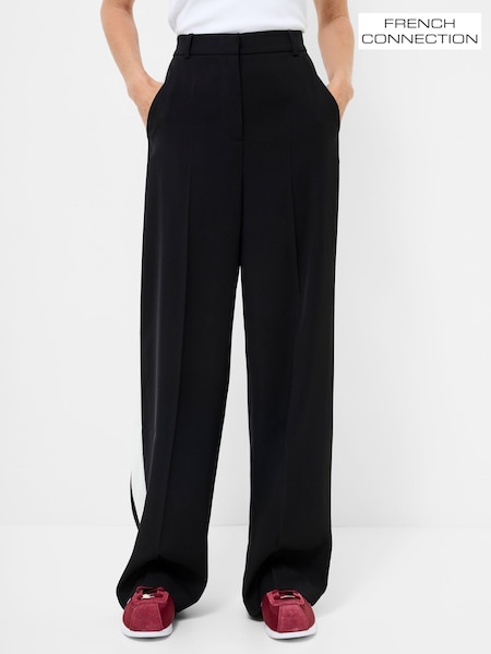 French Connection Black Vinnie Side Stripe Trousers (Y00125) | €129