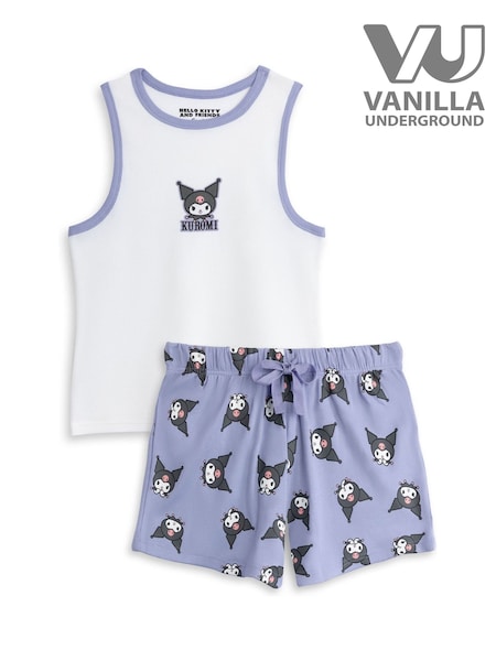 Vanilla Underground Purple Vest and Shorts Pyjamas Set (Y00145) | €33