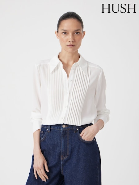 Hush Tuxedo Sheer Shirt (Y00174) | R$ 890
