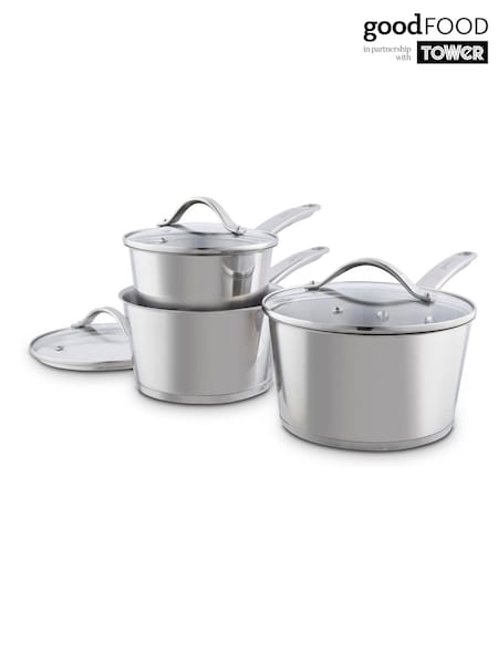 Good Food 3 Piece Saucepan Set
