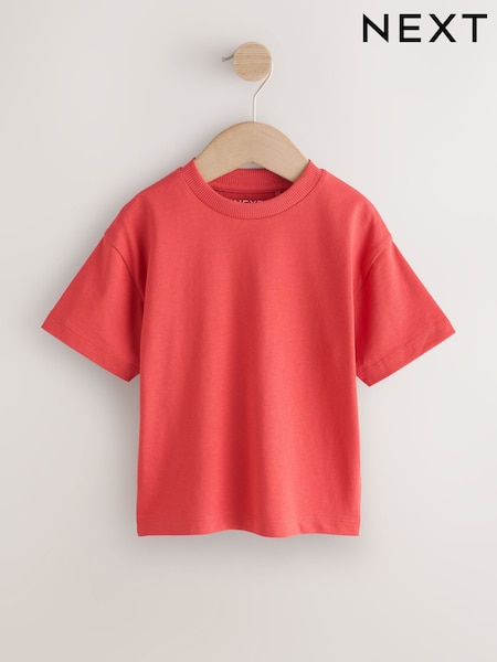 Red Short Sleeve Plain T-Shirt (3mths-7yrs) (Y00303) | AED15 - AED25