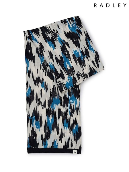 أبيض - Radley Leopard Print White Scarf (Y00306) | ‏262 د.إ.‏