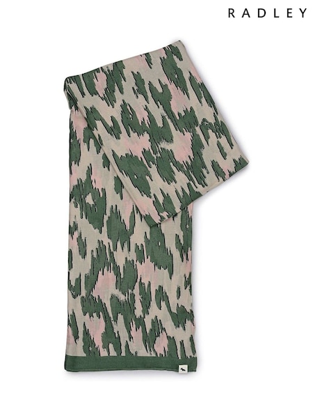بني - Radley Leopard Print White Scarf (Y00315) | ‏262 د.إ.‏