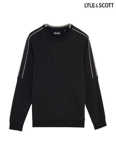 Чорний - Lyle & Scott Tape Crew Neck Sweatshirt (Y00320) | 4 506 грн