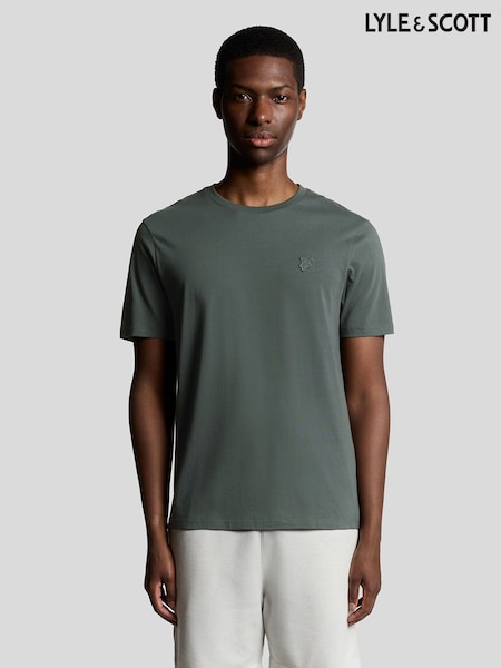 Verde - Lyle & Scott Tonal Eagle Tricou (Y00339) | 223 LEI