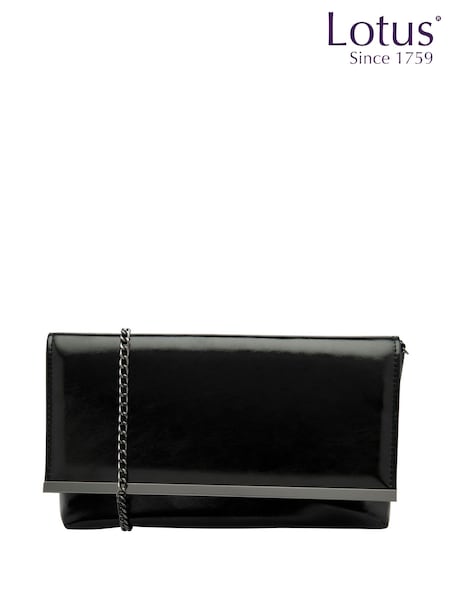 Lotus Black Clutch Handbag (Y00529) | €66