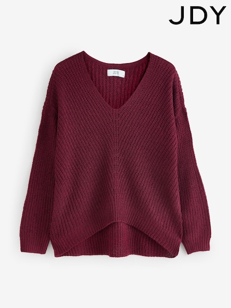 JDY Purple Knitted V-Neck Jumper (Y00555) | € 37