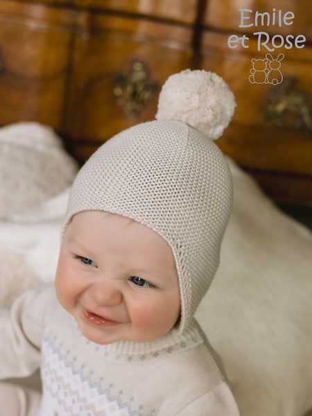 Naravni - Emile Et Rose Kenton Knitted Hat With Ear Flaps & Pom-Pom (Y00585) | € 21