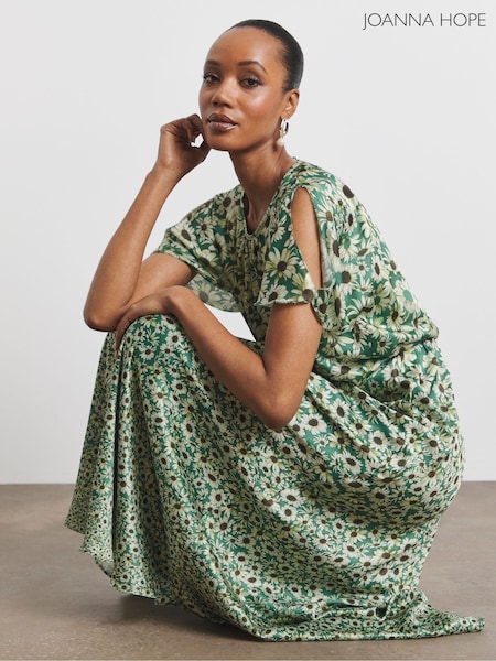 Joanna Hope Green Split Sleeve Maxi Dress (Y00798) | €126