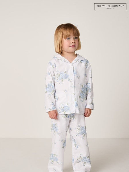 The White Company Blue Brushed Alice Floral Traditional Pyjamas (Y00835) | 168 QAR