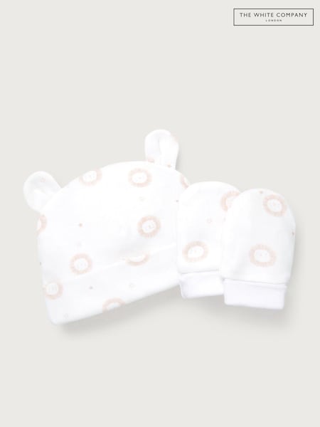 The White Company Pink Lion Hat & Mitt Set (Y00848) | €20