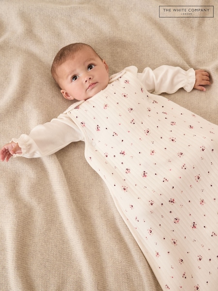 The White Company White Minnie Floral Quilted Sleeping Bag 1.0 Tog (Y00876) | AED221 - AED245