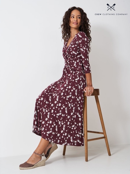 Crew Clothing 3/4 Sleeve Floral Print Dress (Y00908) | R$ 680
