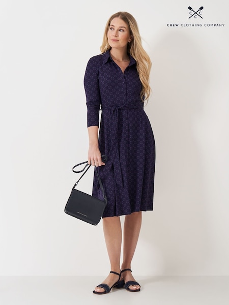 Crew Clothing Blue Emma Jersey Shirt Dress (Y00910) | R$ 740