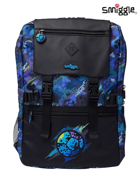 Smiggle Blue Trailblazer Foldover Attach Backpack (Y01069) | 243 QAR