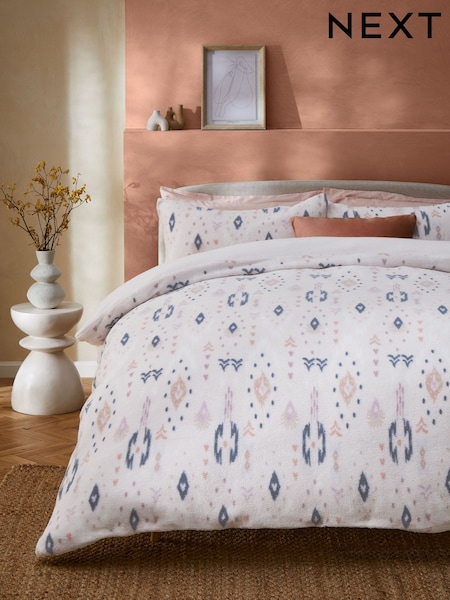 Printed Fleece Duvet Cover and Pillowcase Set (Y01157) | €16 - €37