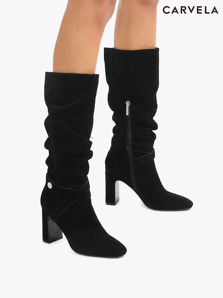 Carvela Black Slouch Knee Boots (Y01165) | 1,084 QAR