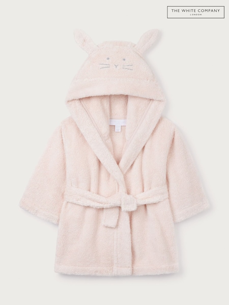 The White Company Pink Organic Cotton Bunny Hooded Robe (Y01170) | ‏177 ر.ق.