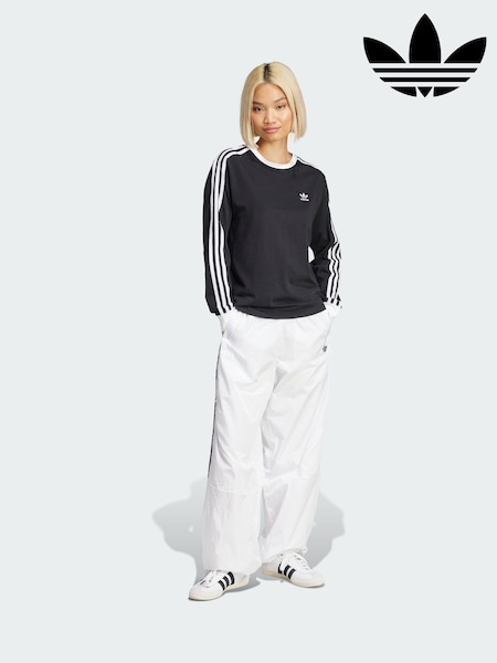 adidas Originals Black Adicolor 3-Stripes Regular Long Sleeve T-Shirt (Y01328) | €46