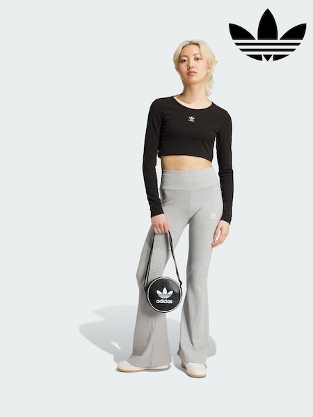 adidas Originals Black Essentials Ribbed Crop Long Sleeve Long Sleeve Top (Y01349) | €47