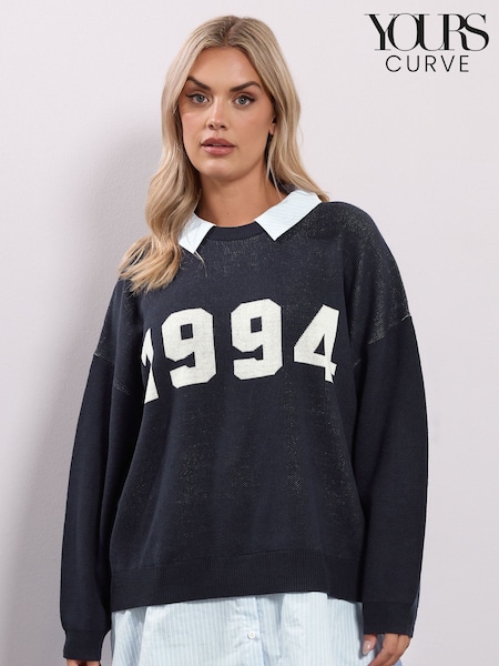 Yours Curve Blue 2-In-1 Shirt (Y01369) | €52
