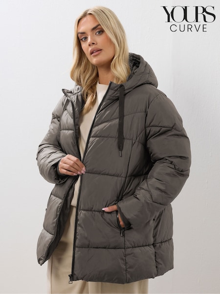 Yours Curve Short Sporty Padded Coat (Y01399) | R$ 690