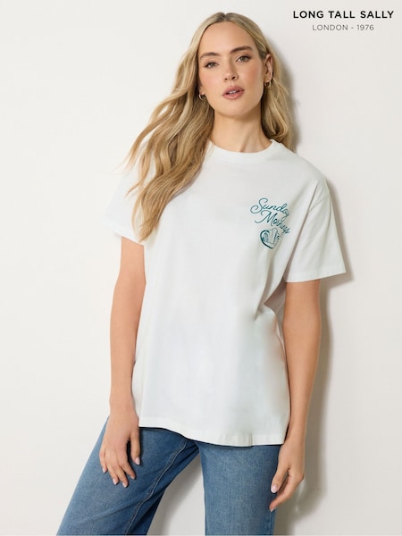 Long Tall Sally Oversized Breakfast Club T-Shirt (Y01402) | R$ 205